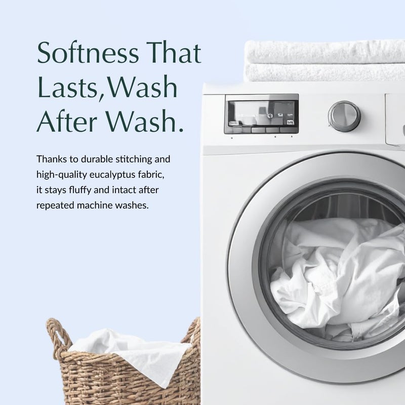 Buffy Cloud Comforter - Twin Comforter - Eucalyptus Fabric - Hypoallergenic Bedding - Twin/Twin XL - Image 5